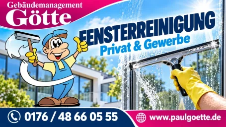 Fensterreinigung für Privat und Gewerbe – Gebäudemanagement Götte