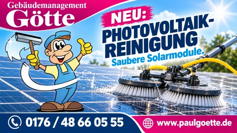 Solar- und Photovoltaikanlagenreinigung – Gebäudemanagement Götte